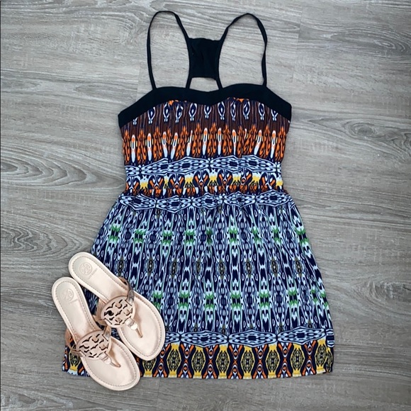 ❤️ Rainbow Multi Color Print Dress NWOT - Picture 1 of 5